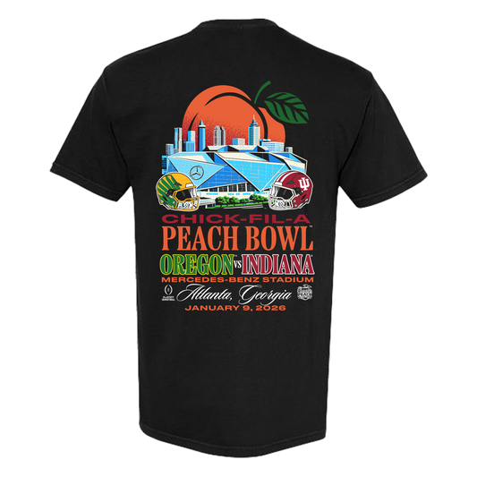 Indiana Hoosiers Peach Bowl Stadium Match Up T-Shirt