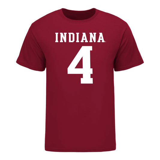 Indiana Hoosiers #4 Davion Chandler Student Athlete Football T-Shirt - Front View