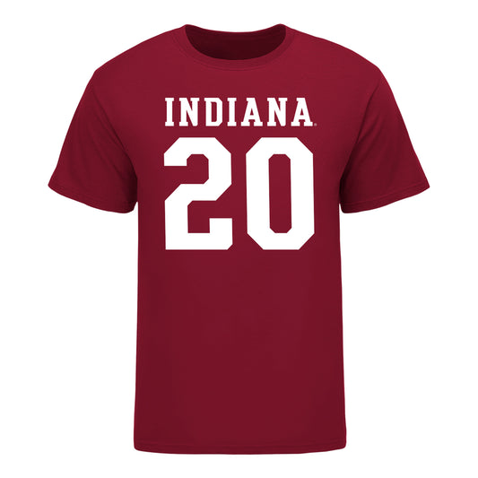 Indiana Hoosiers #20 Sean Cuono Student Athlete Football T-Shirt - Front View