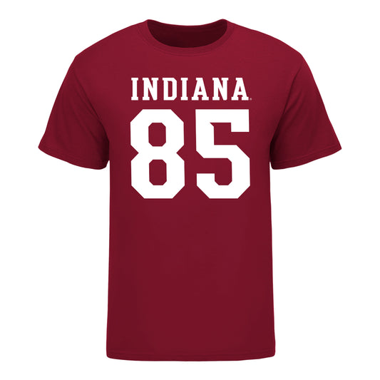 Indiana Hoosiers #85 Andrew Barker Student Athlete Football T-Shirt - Front View