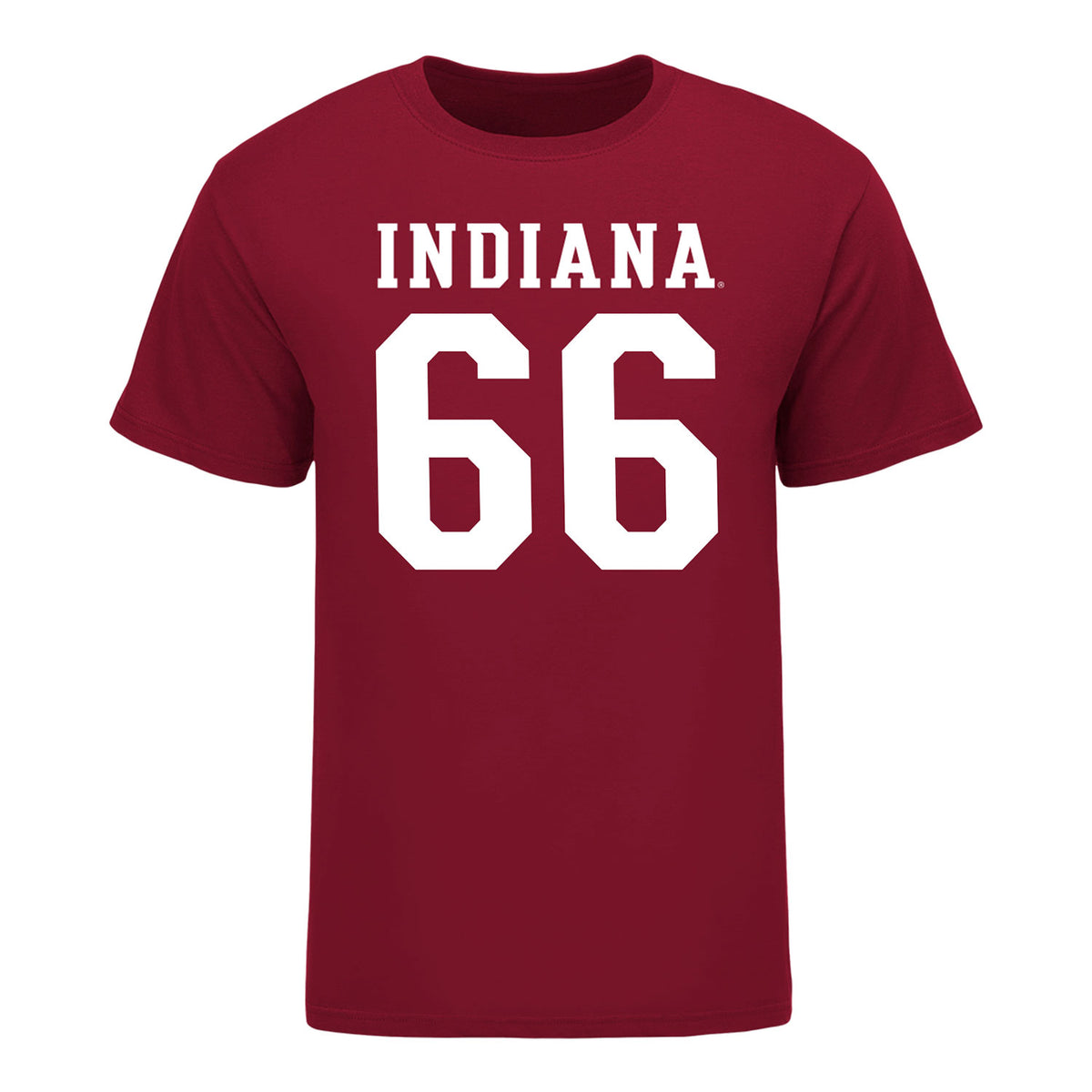 Indiana Hoosiers #66 Evan Parker Student Athlete Football T-Shirt - Front View