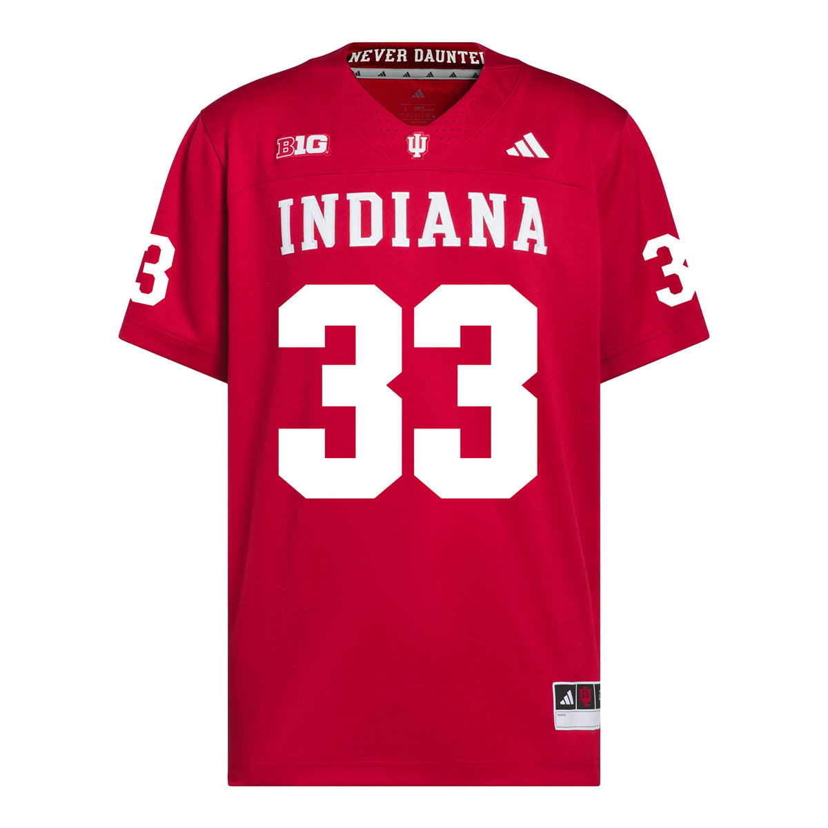 Indiana Hoosiers Adidas Football Student Athlete #33 Garrett Reese Premier Football Jersey