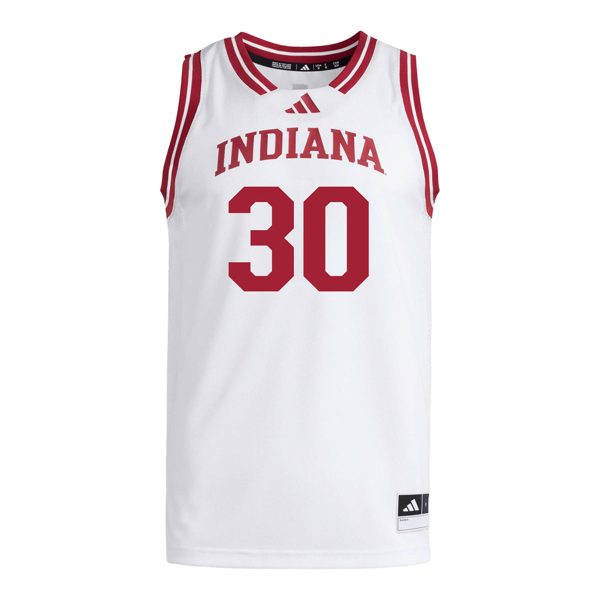 Indiana Hoosiers Adidas #30 Ian Stephens Student Athlete White Basketball Jersey