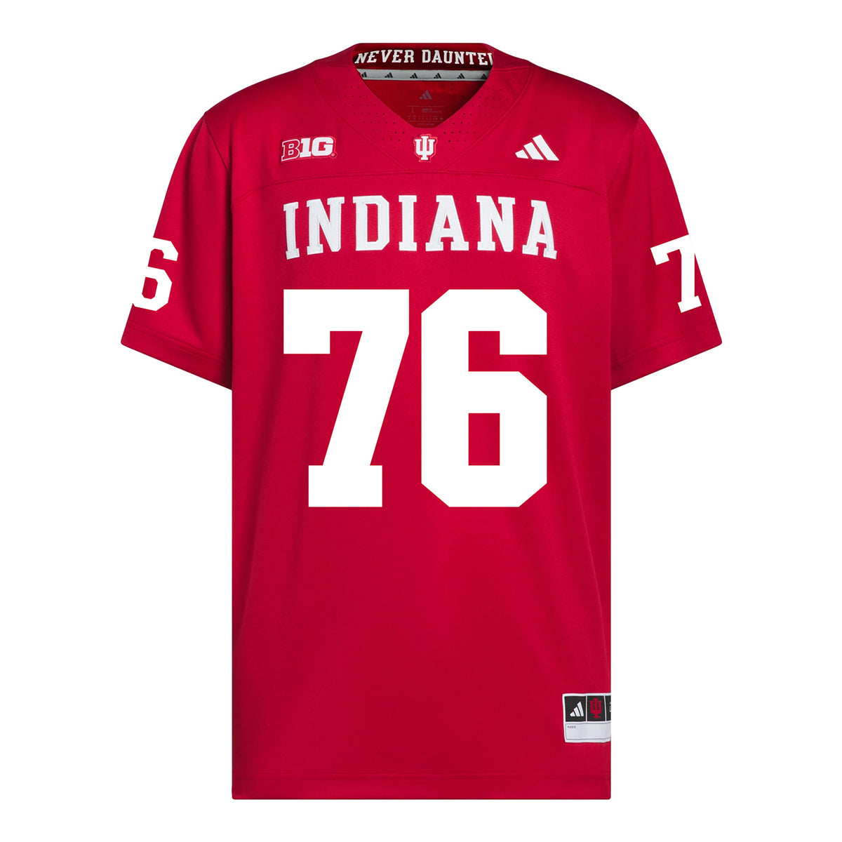 Indiana Hoosiers Adidas Football Student Athlete #76 Kenton Mondeau Premier Football Jersey