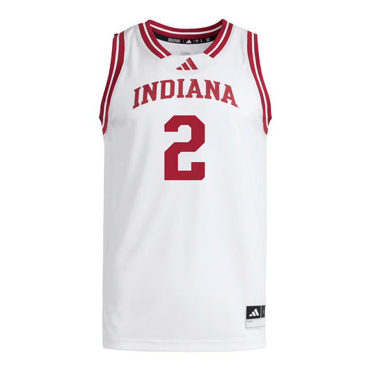 Indiana Hoosiers Adidas #2 Bryce Lindsay Student Athlete White Basketball Jersey