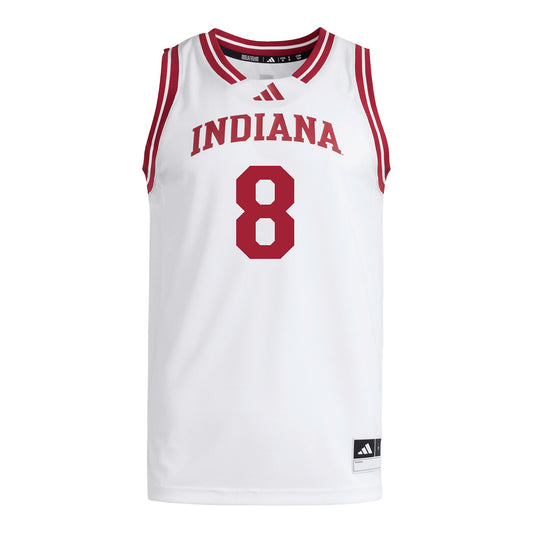 Indiana Hoosiers Adidas #8 Prince-Alexander Moody Student Athlete White Basketball Jersey