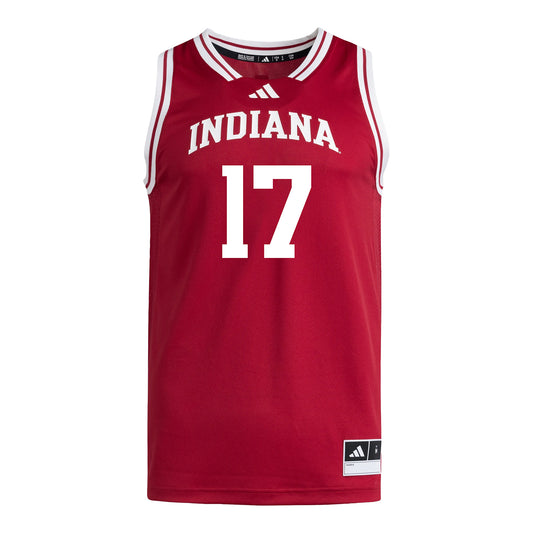 Indiana Hoosiers Adidas #17 Clemens Sokolov Student Athlete Crimson Basketball Jersey