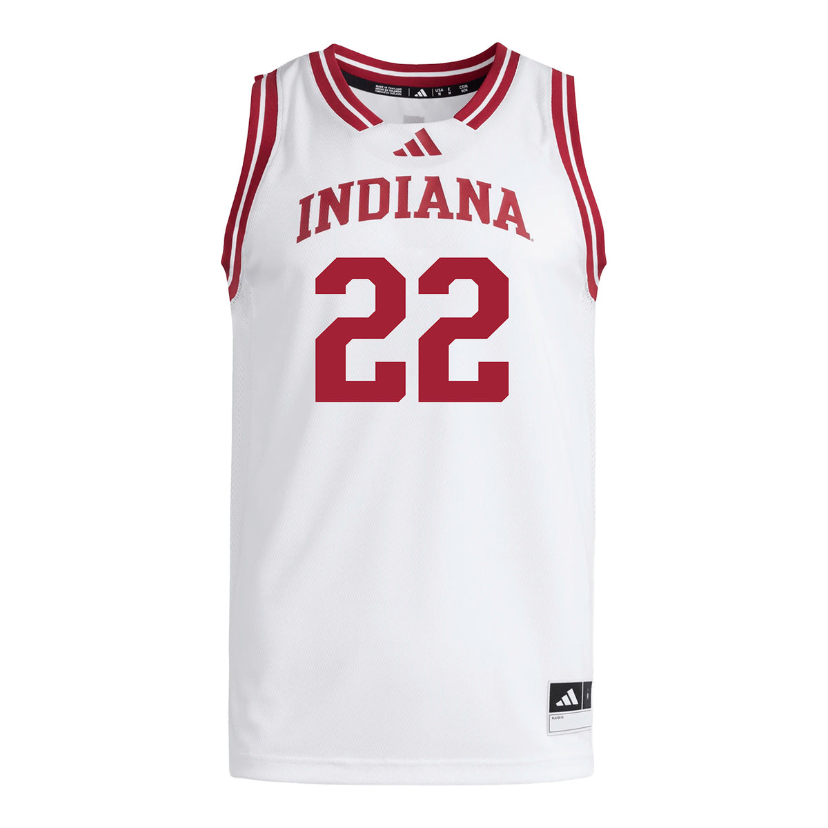 Indiana Hoosiers Adidas #22 Mackenzie Hare Student Athlete White Basketball Jersey
