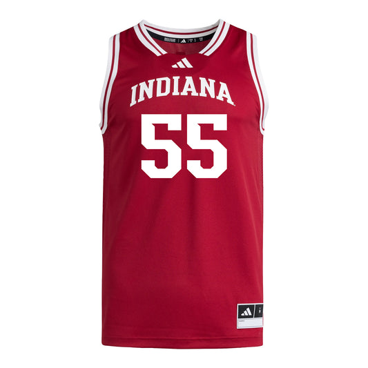Indiana Hoosiers Adidas #55 Addison Nyemchek Student Athlete Crimson Basketball Jersey