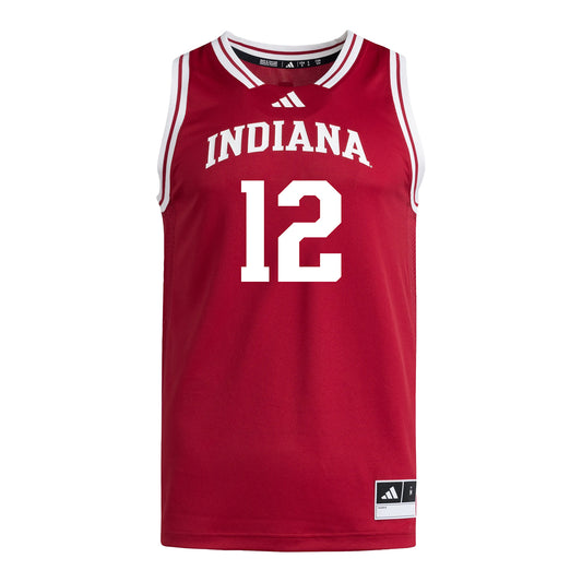 Indiana Hoosiers Adidas #12 Jessica Petrie Student Athlete Crimson Basketball Jersey