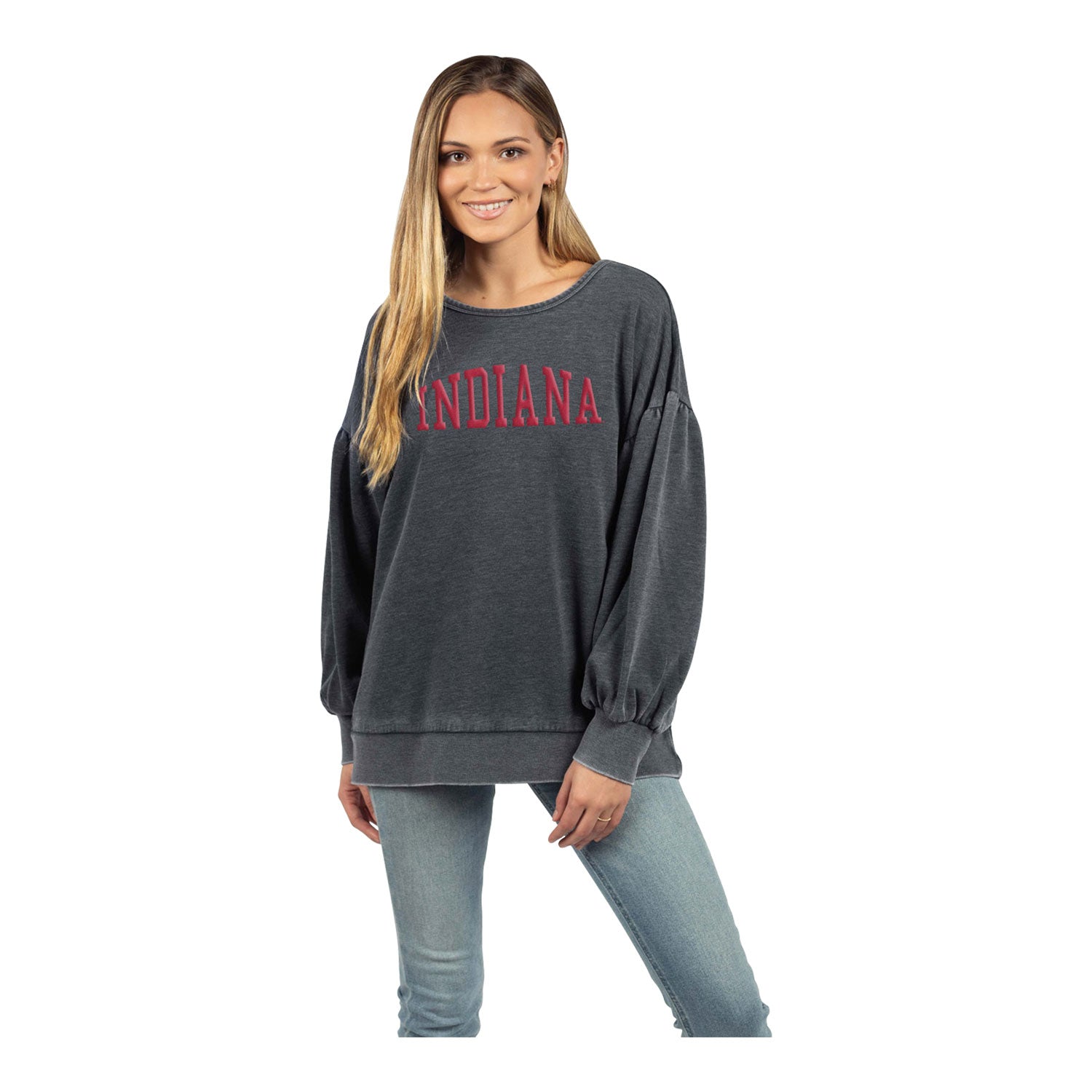 Girls Youth Heathered Charcoal Boston Red Sox Burnout V-Neck