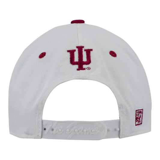 Indiana Hoosiers Original Bar White Adjustable Hat - Back View