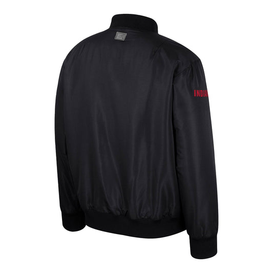 Indiana Hoosiers Black Bomber Jacket - Back View