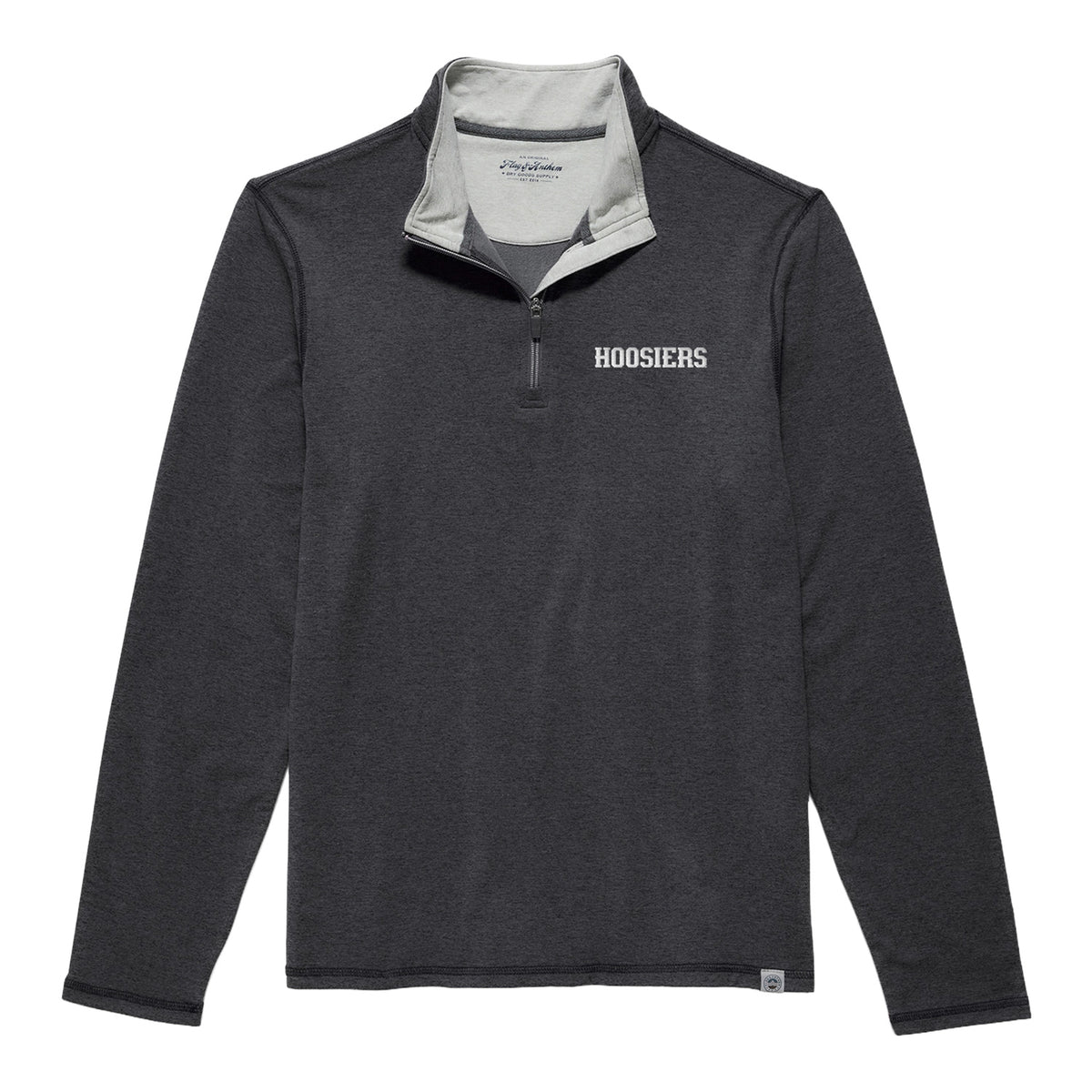 Indiana Hoosiers 1/4-Zip Clutch Black Pullover - Front View