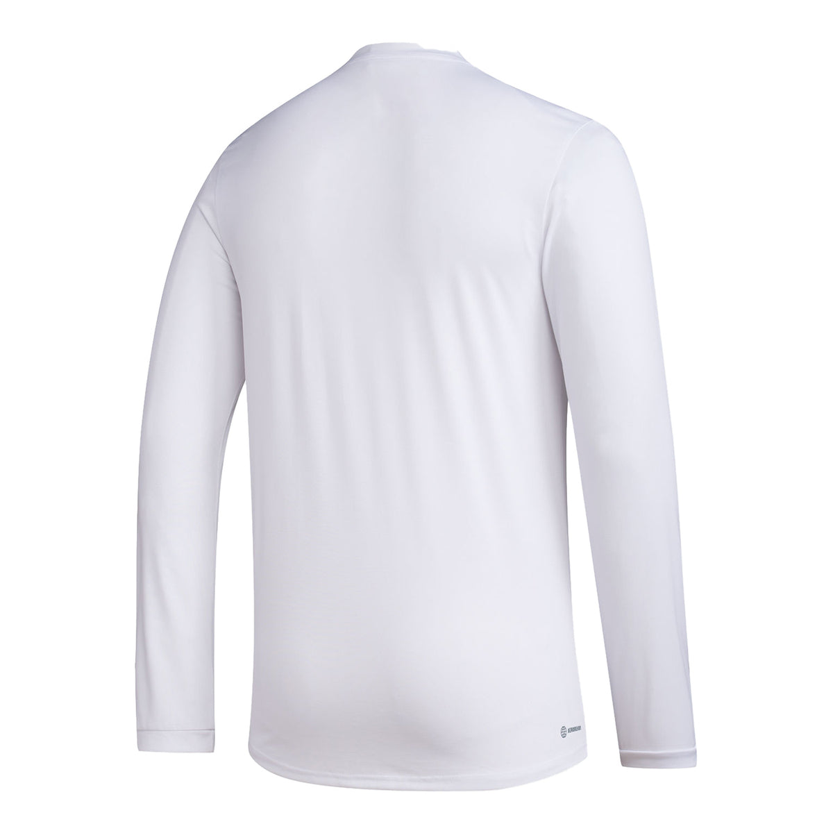Indiana Hoosiers Adidas Pre-Game Logo Long Sleeve White T-Shirt - Back View