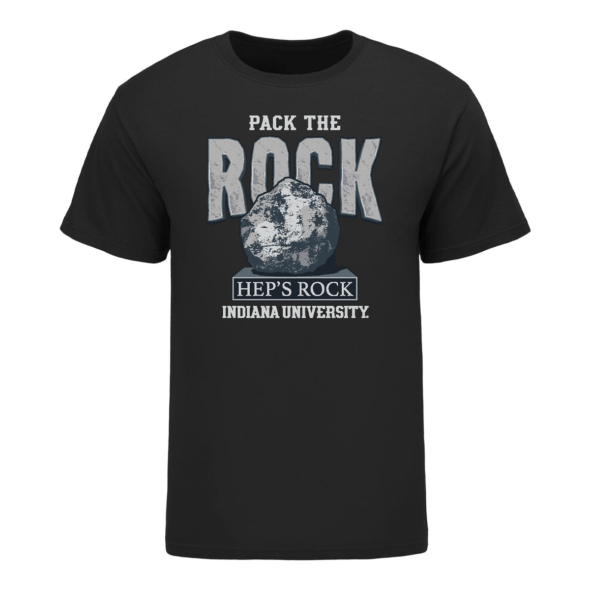Indiana Hoosiers Black Pack the Rock T-Shirt - Front View