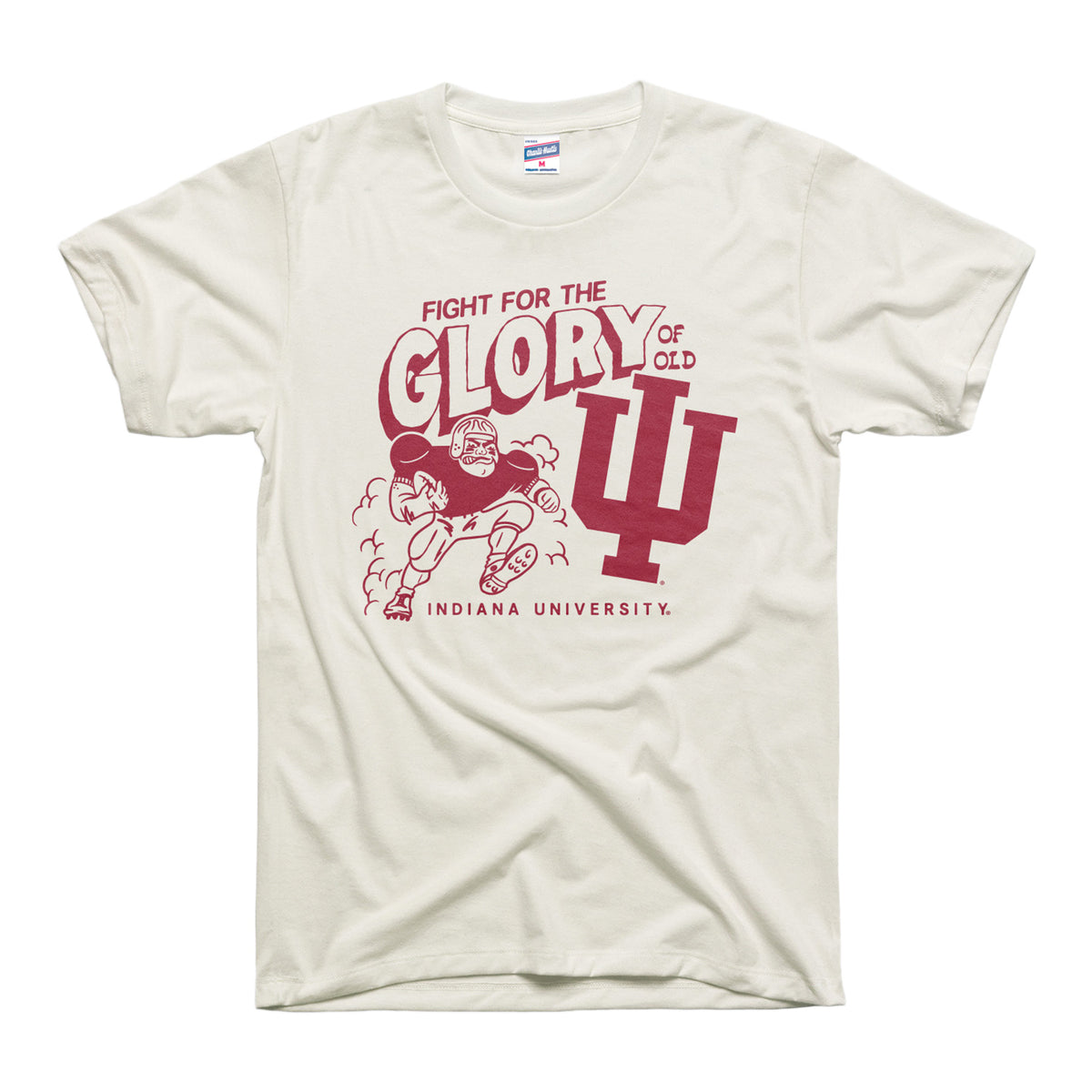 Indiana Hoosiers Charlie Hustle Glory of Old IU T-Shirt – White - Front View