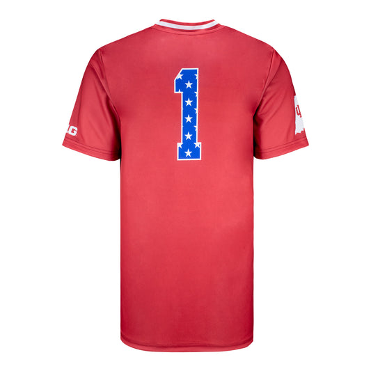Indiana Hoosiers TCA Americana Baseball Jersey - Back View
