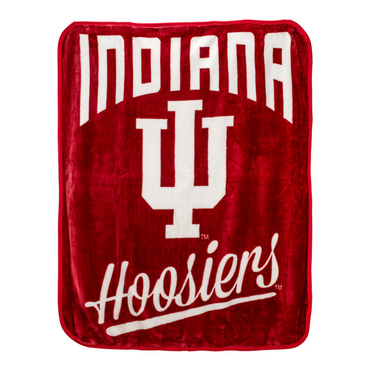 Indiana Hoosiers 50X60 Crimson Blanket - Full View