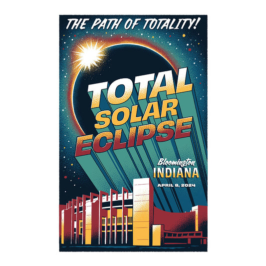 Indiana Hoosiers Total Solar Eclipse 18" X 24" Poster - Front View