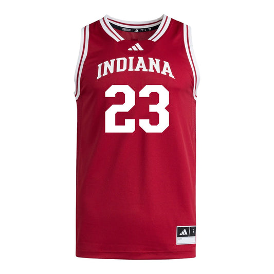 Indiana Hoosiers Adidas #23 Zania Socka-Nguemen Student Athlete Crimson Basketball Jersey