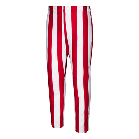 Indiana Hoosiers Adidas Candy Stripe Pants in Crimson and White - Front View