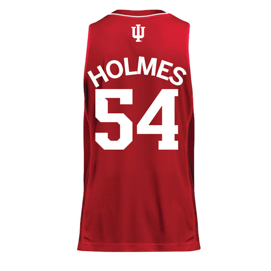 Indiana Hoosiers Adidas Student Athlete Crimson Women's Basketball Student Athlete Jersey #54 Mackenzie Holmes - Back View