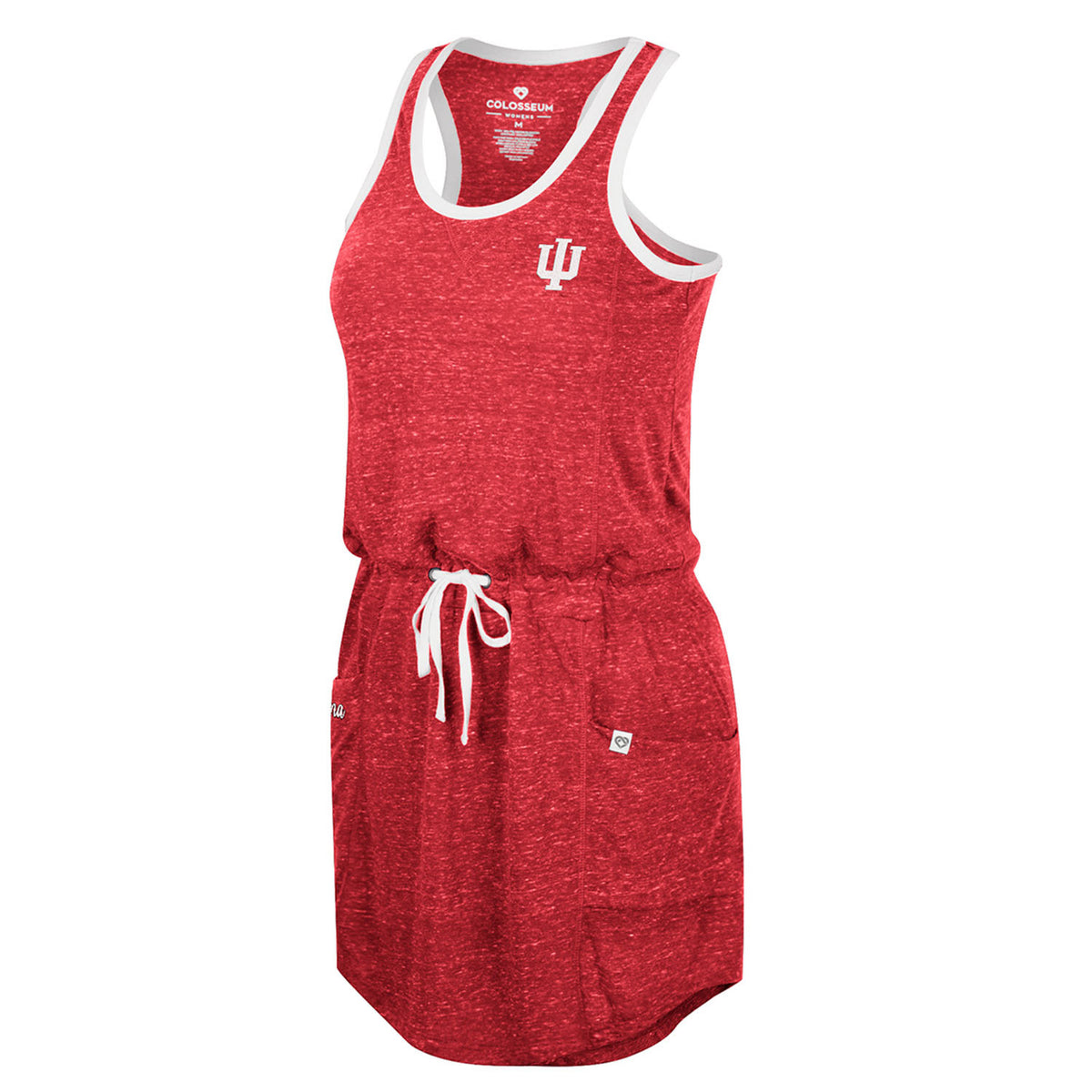 Ladies Indiana Hoosiers Active Tank Dress in Crimson - Front View