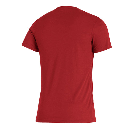 Indiana Hoosiers Adidas Vault Established T-Shirt in Crimson - Back View