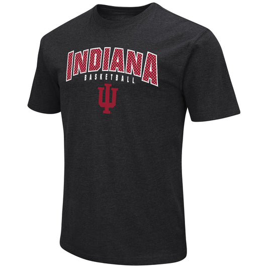 Indiana Hoosiers Mesh Wordmark Basketball Black T-Shirt - Front View