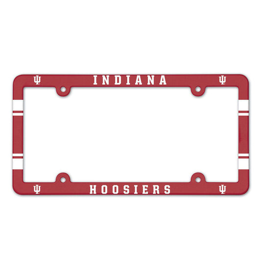 Indiana Hoosiers Plastic License Plate Crimson Frame - Front View