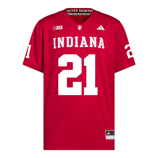 Indiana Hoosiers Adidas Football Student Athlete #21 Jacob Savage Premier Football Jersey