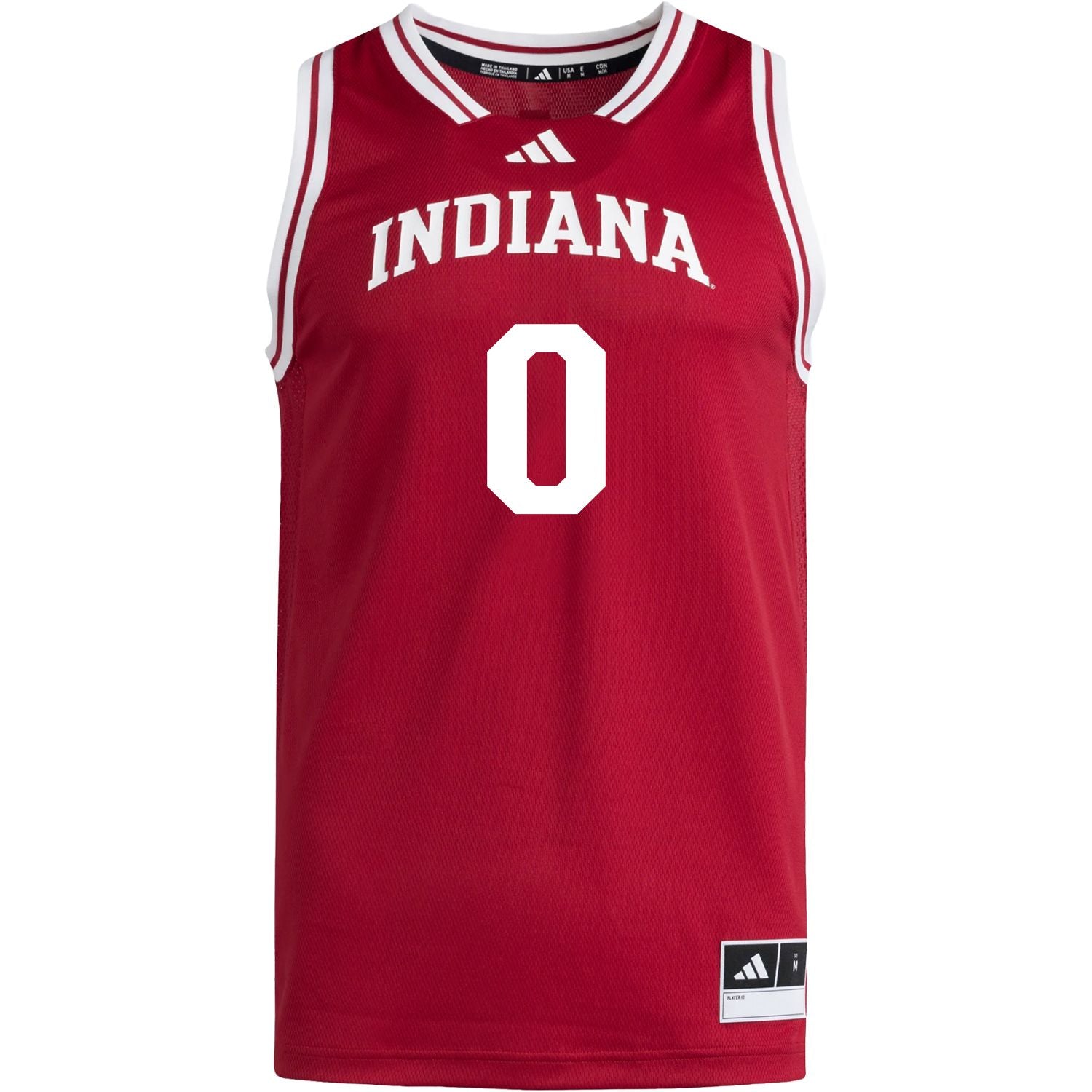 Indiana Hoosiers Adidas #0 Jasai Miles Student Athlete Crimson Basketball Jersey