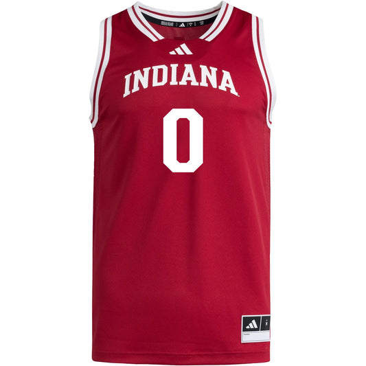 Indiana Hoosiers Adidas #1 Reed Bailey Student Athlete Youth Crimson Basketball Jersey - Front View