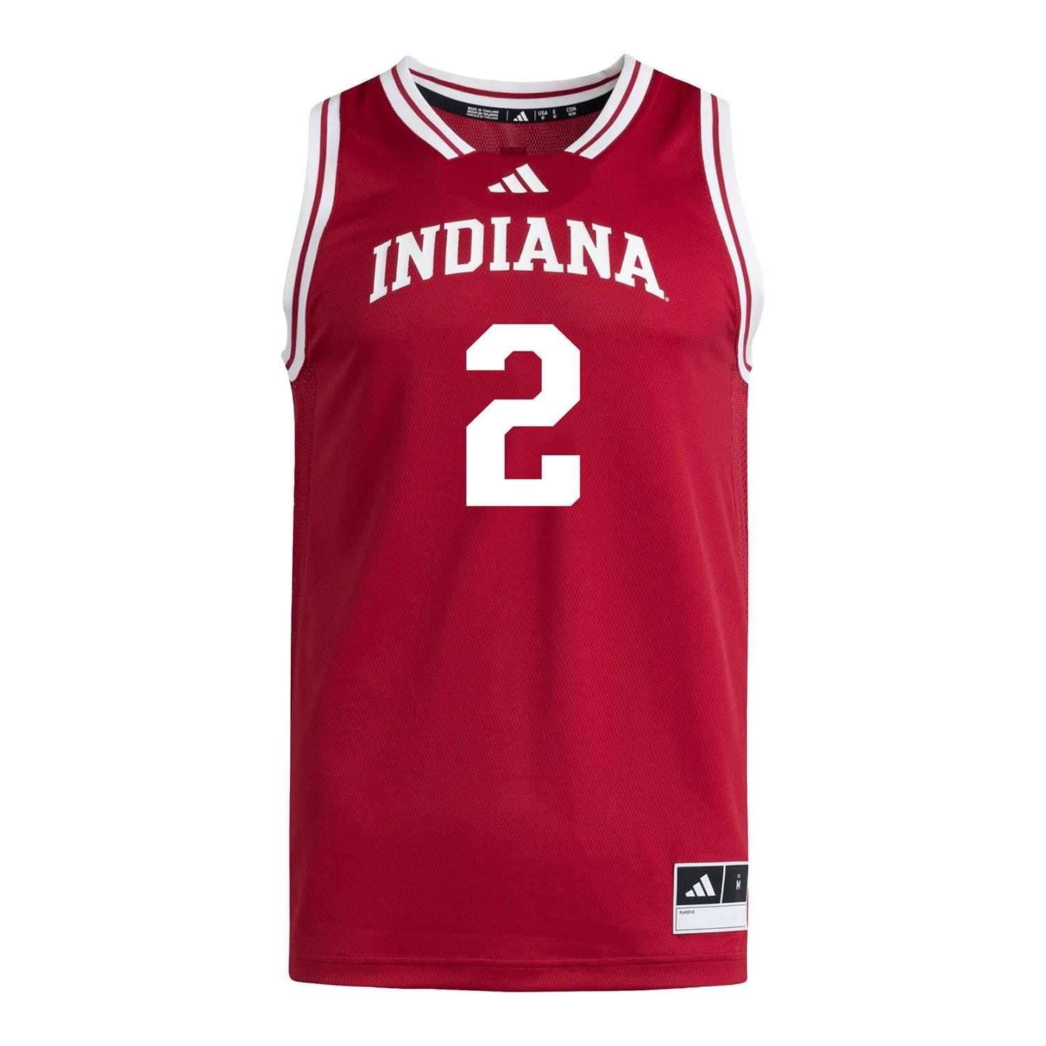 Indiana Hoosiers Adidas #2 Nevaeh Caffey Student Athlete Youth Crimson Basketball Jersey