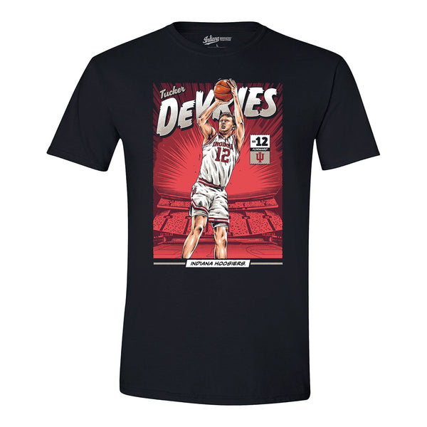 Indiana Hoosiers #12 Tucker DeVries Comic T-Shirt - Official