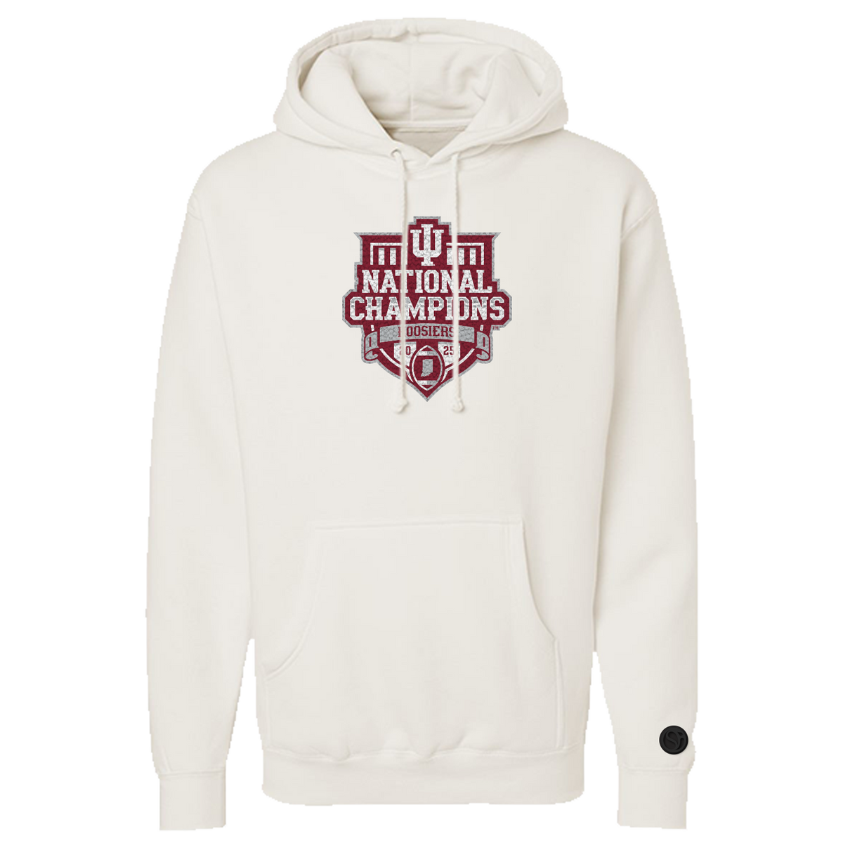 Indiana Hoosiers 2025 Bison National Champions White Hoodie