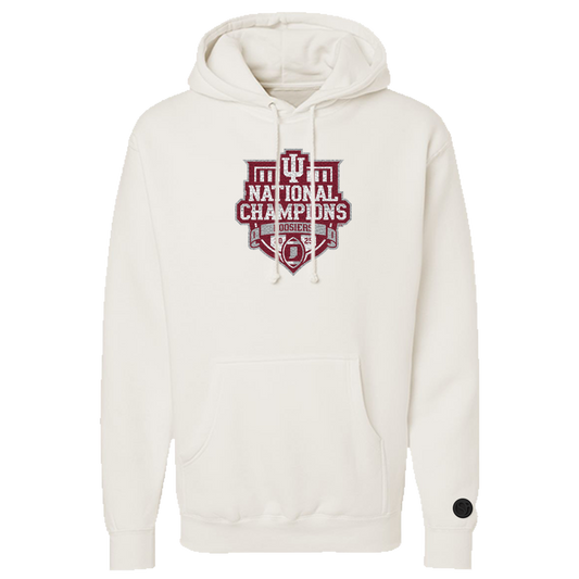 Indiana Hoosiers 2025 Bison National Champions White Hoodie
