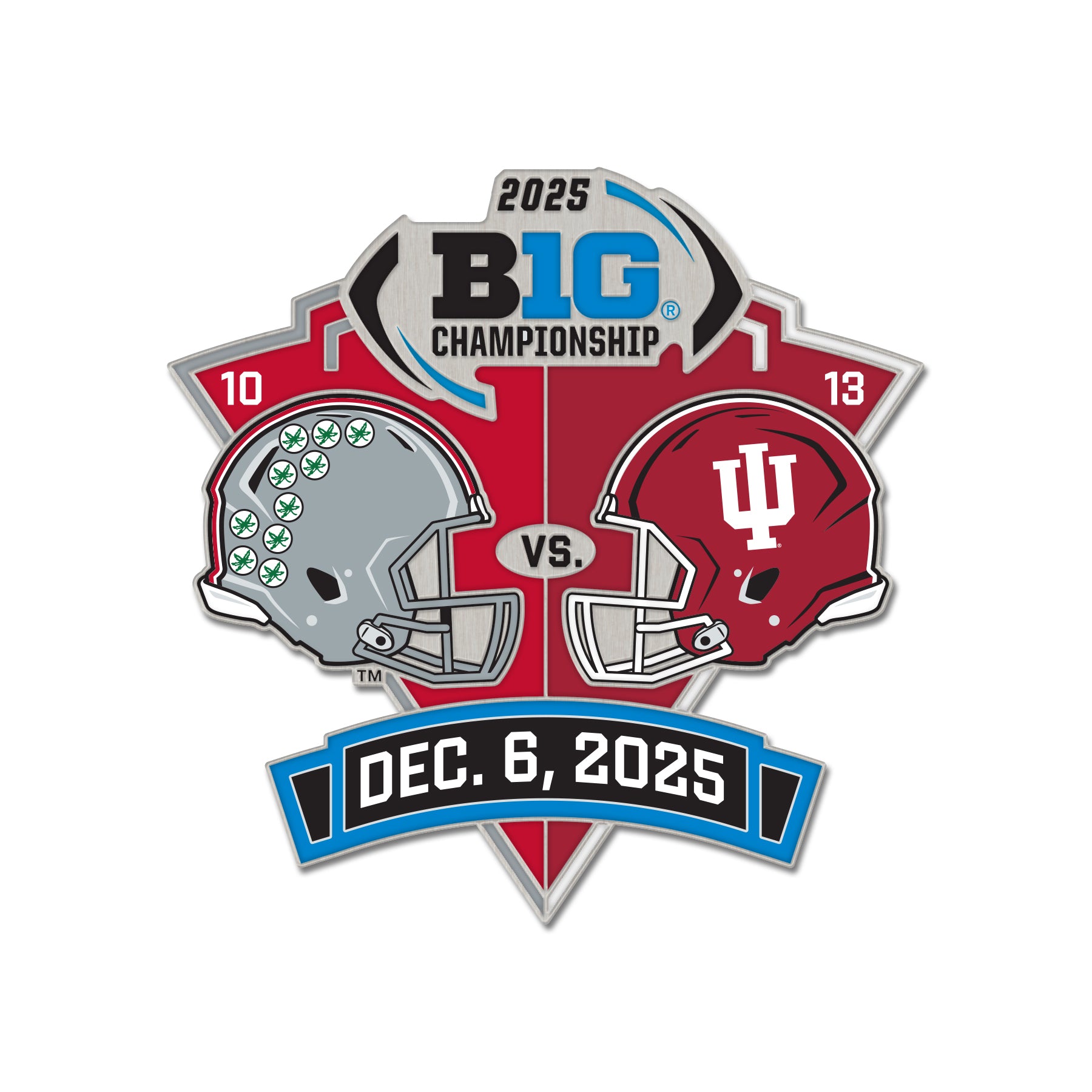 Indiana Hoosiers 2025 Undefeated Football Season Hat Pin Box Set