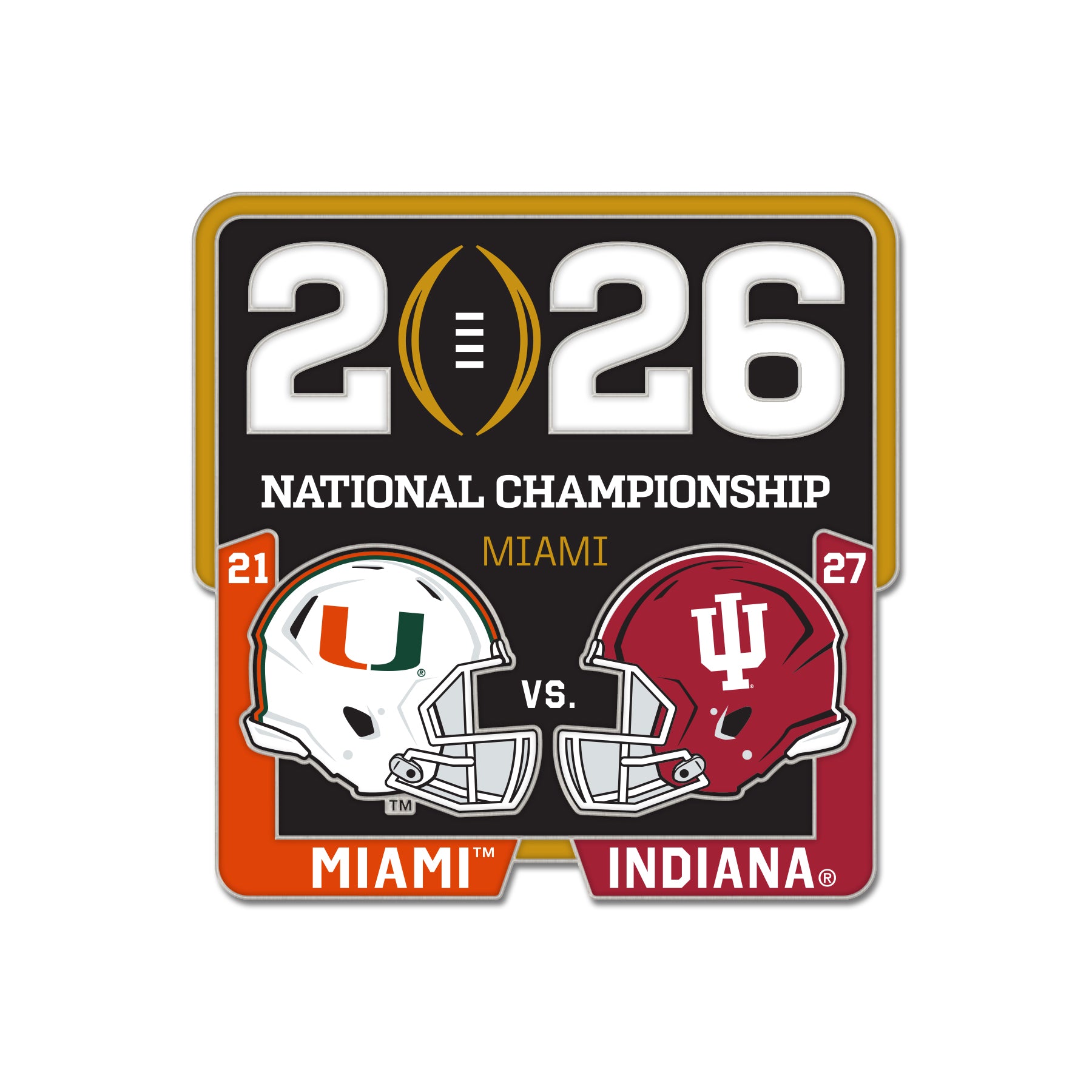 Indiana Hoosiers 2025 Undefeated Football Season Hat Pin Box Set