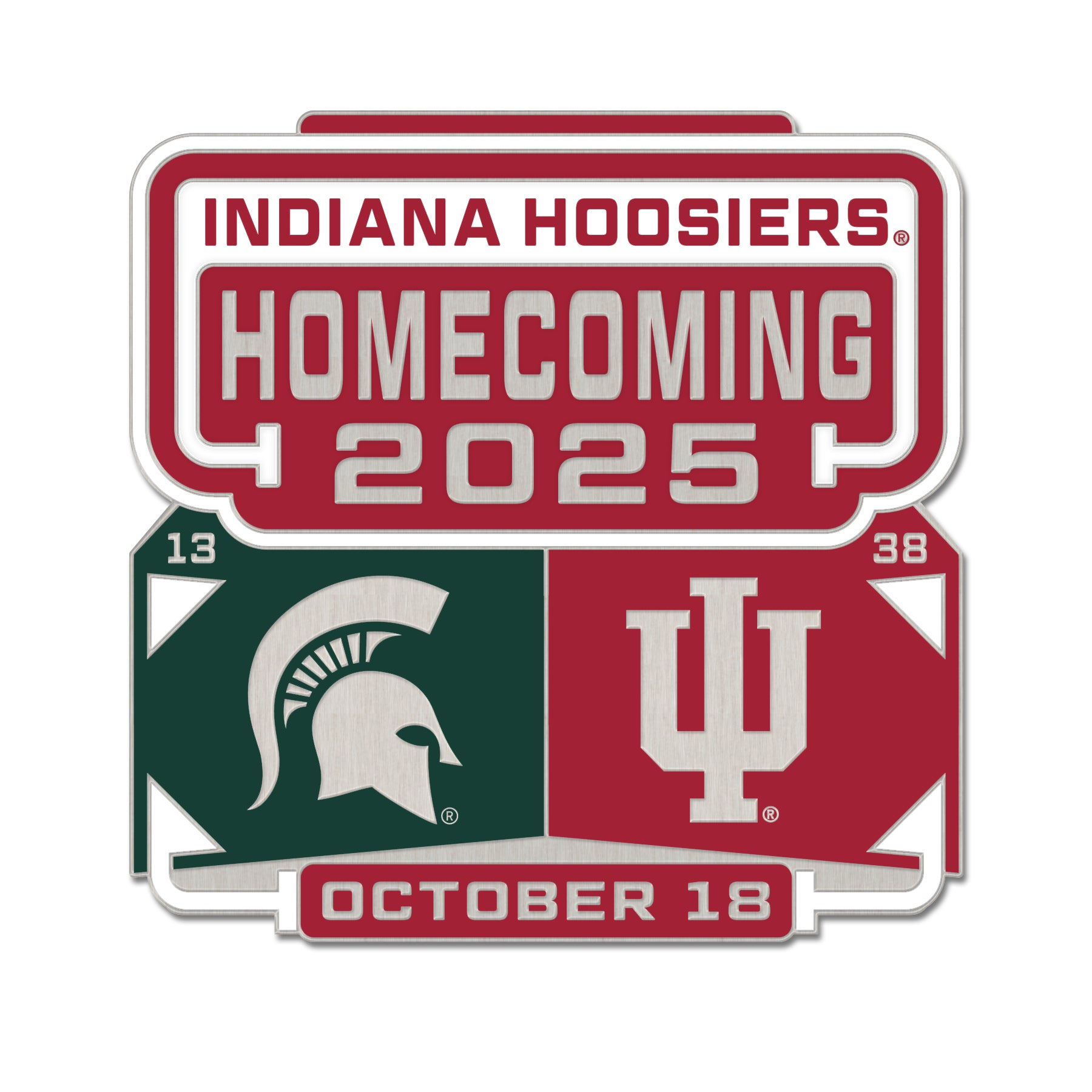 Indiana Hoosiers 2025 Undefeated Football Season Hat Pin Box Set