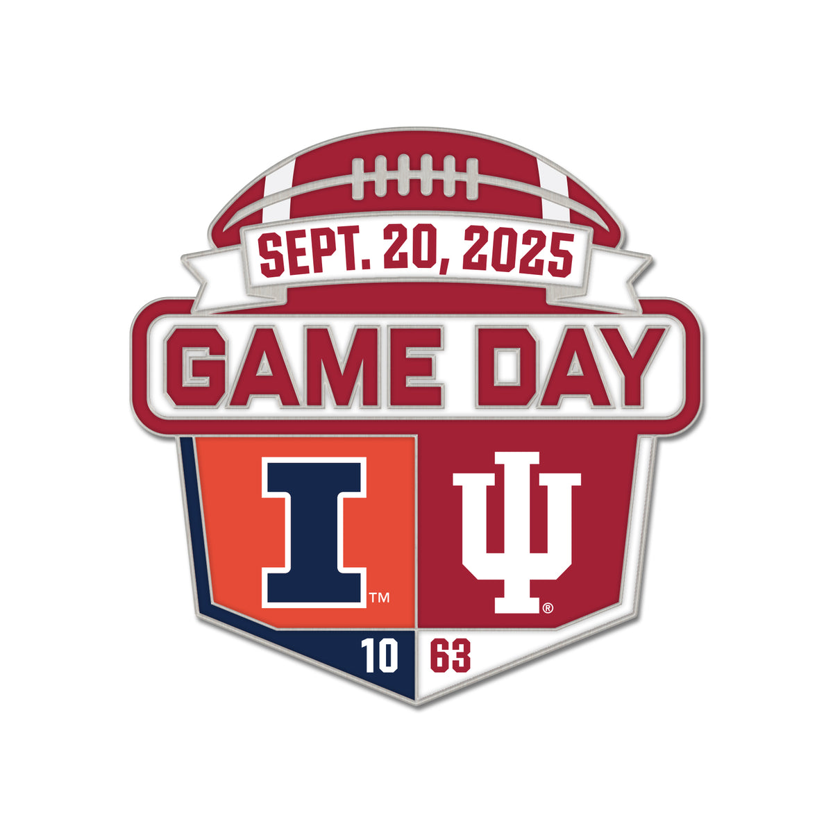 Indiana Hoosiers 2025 Undefeated Football Season Hat Pin Box Set