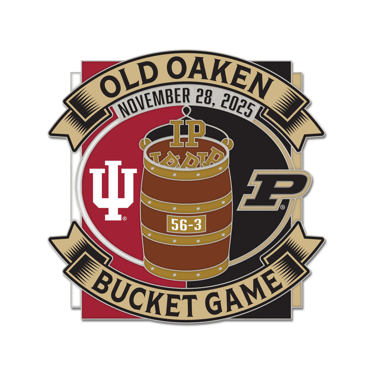Indiana Hoosiers 2025 Undefeated Football Season Hat Pin Box Set