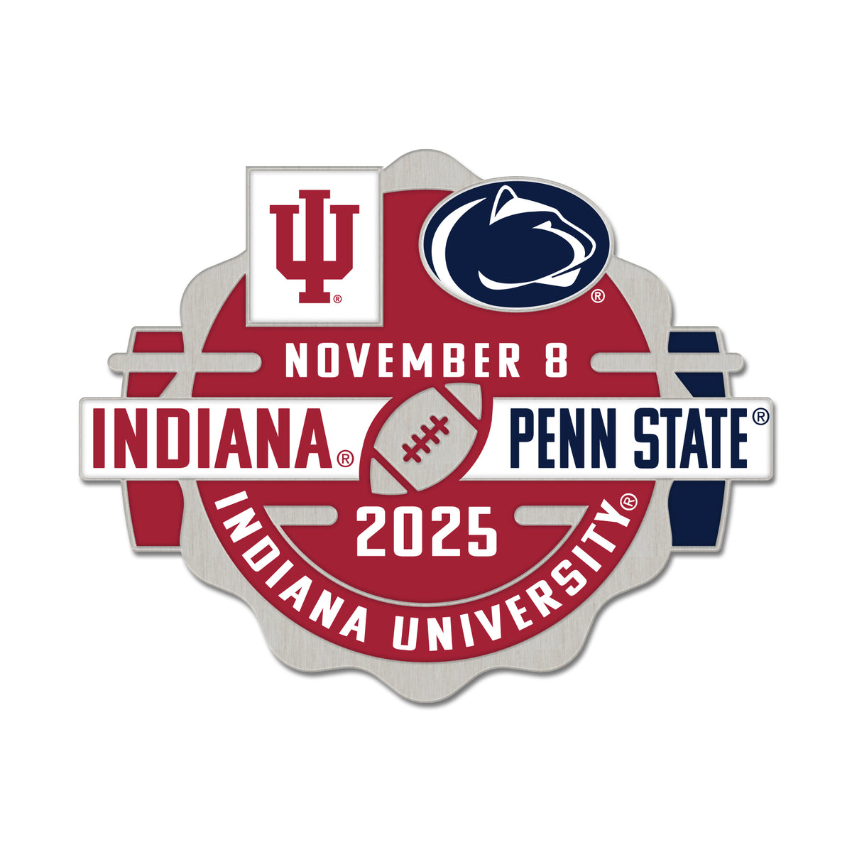 Indiana Hoosiers 2025 Undefeated Football Season Hat Pin Box Set