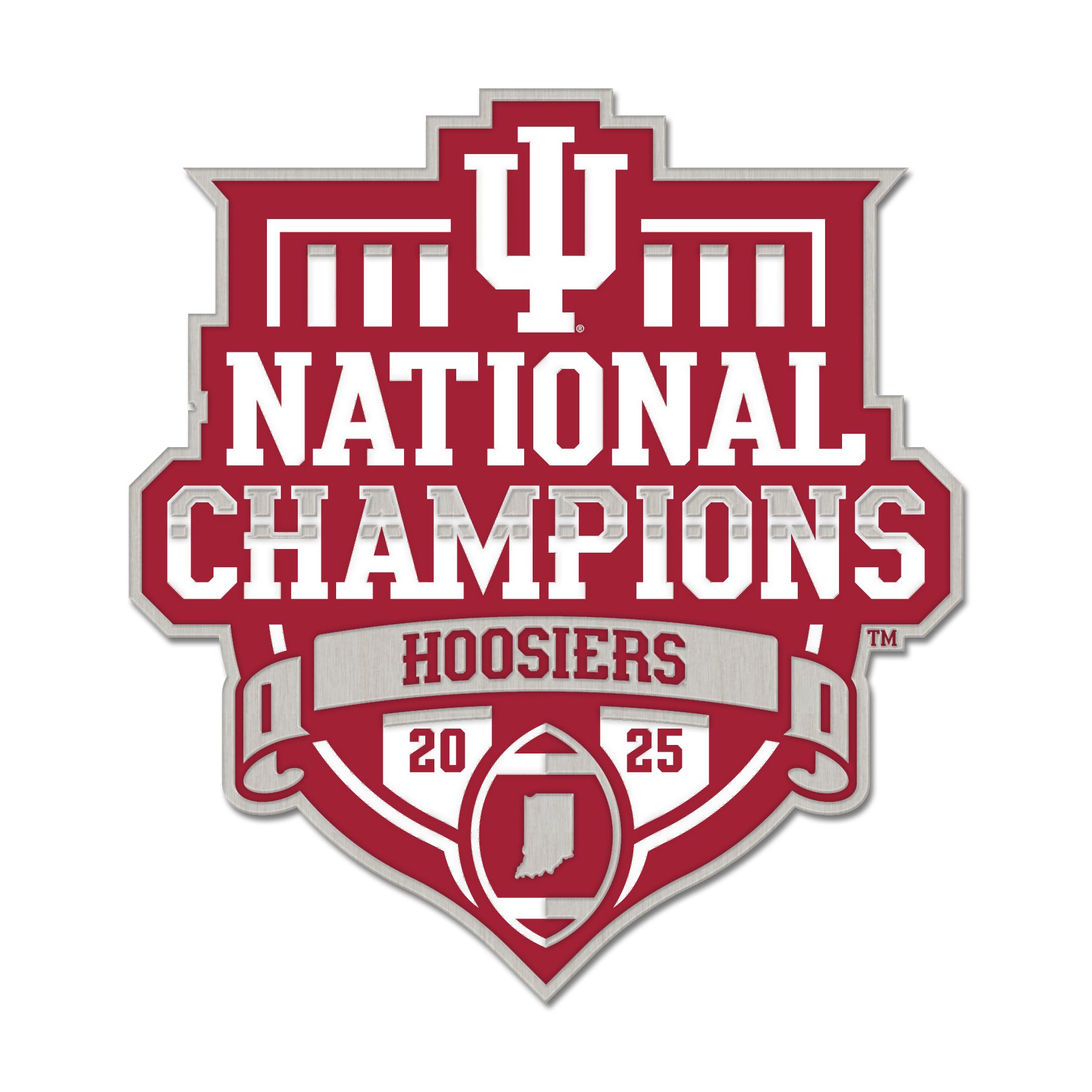 Indiana Hoosiers 2025 Undefeated Football Season Hat Pin Box Set