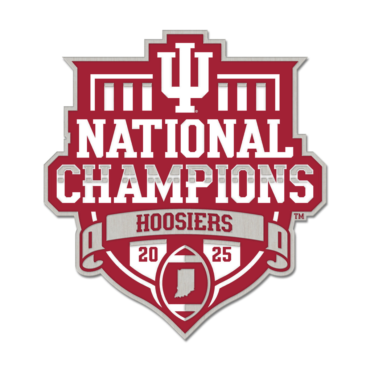 Indiana Hoosiers 2025 Undefeated Football Season Hat Pin Box Set