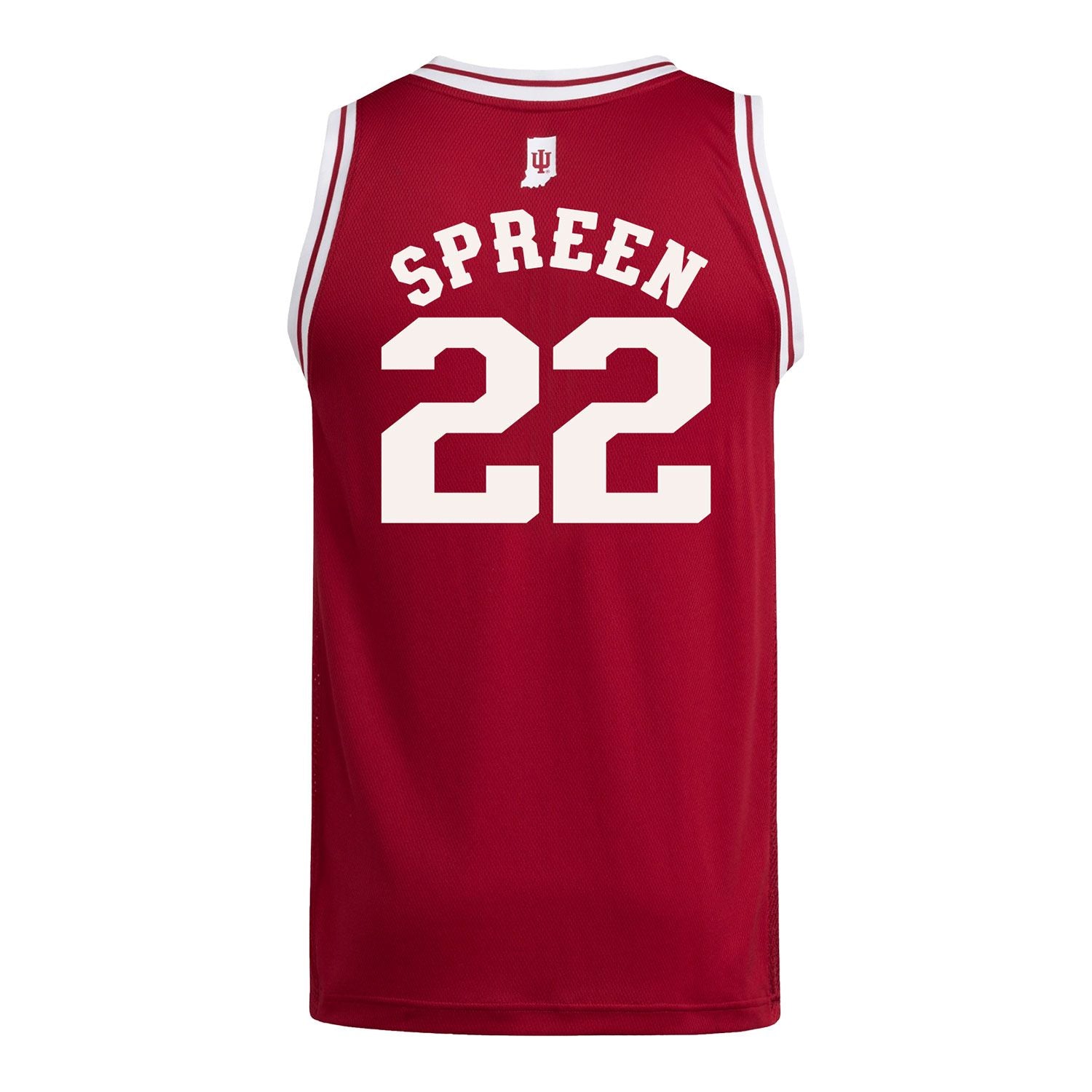 Indiana Hoosiers Adidas #22 Chloe Spreen Student Athlete Youth Crimson Basketball Jersey - Back view