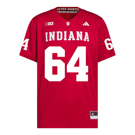 Indiana Hoosiers Adidas Football Student Athlete #64 Chance Johnson Premier Football Jersey