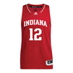 Indiana Hoosiers Adidas Crimson Women's Basketball Student Athlete Jersey #12 Yarden Garzon - Front View