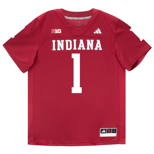 Indiana Hoosiers Adidas Football Student Athlete #1 Roman Hemby Premier Football Jersey - Front View